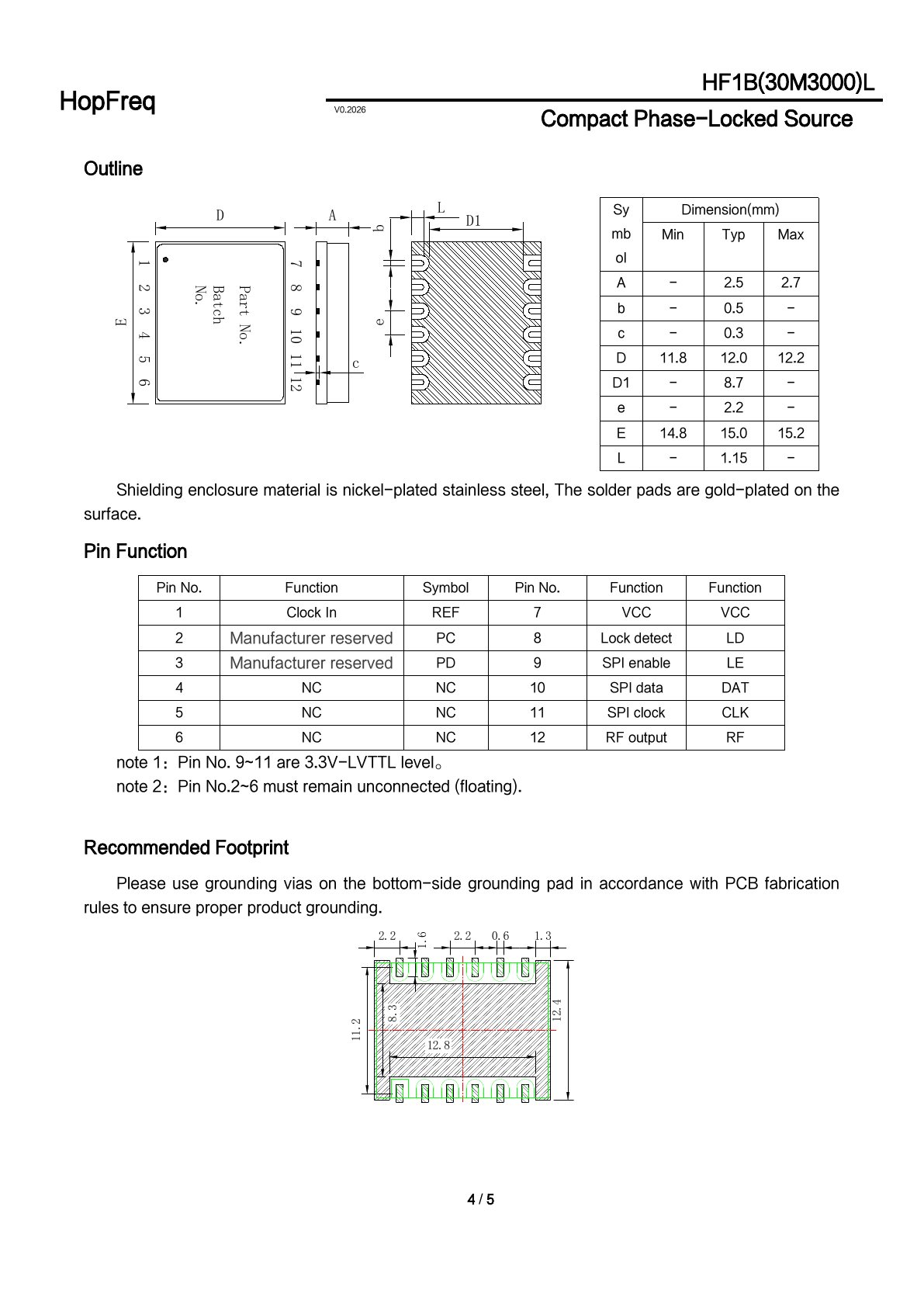 HF1B(30M3000)L Datasheet 4