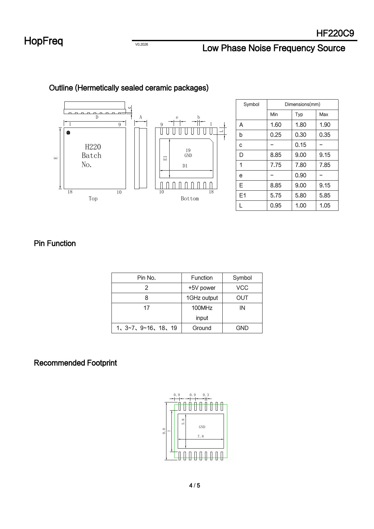HF220C9 Datasheet 4