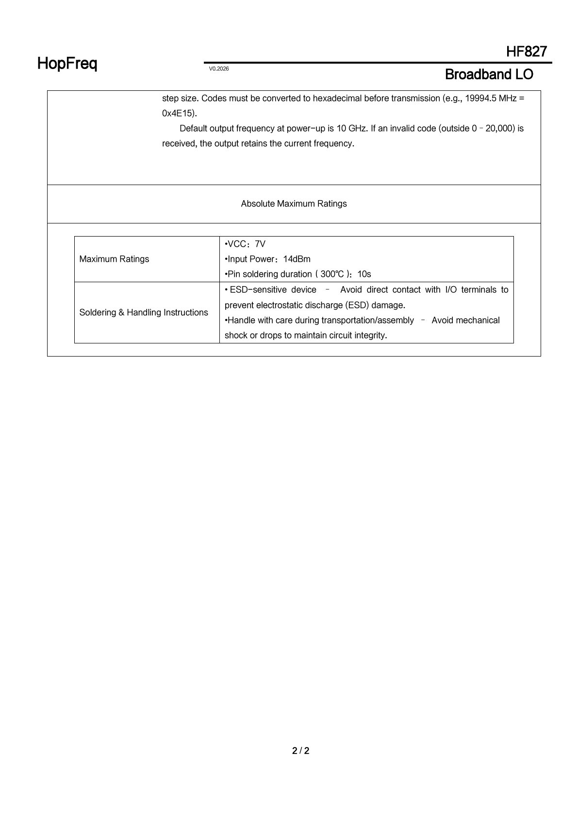 HF827 Datasheet 2