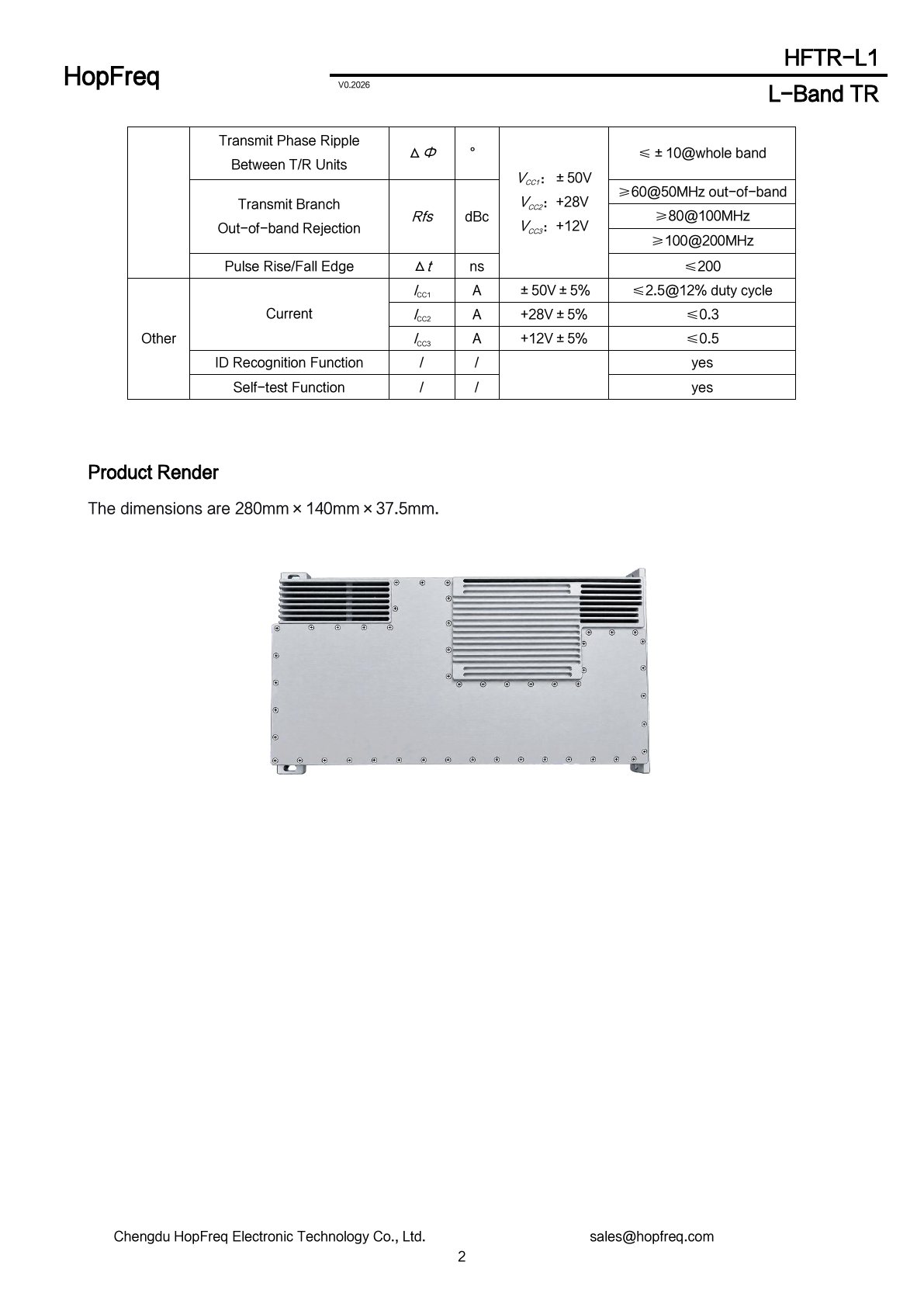 HFTR-L1 Datasheet 2